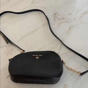 Michael Kors Black Leather Crossbody Bag